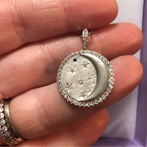 Melinda Maria paper clip moon necklace